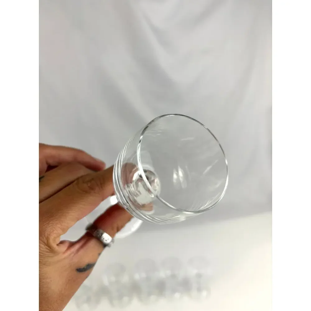 Set of‎ 6 Claudia Liqueur Glasses Cut Knob Stem Lead Crystal Czechoslovakia